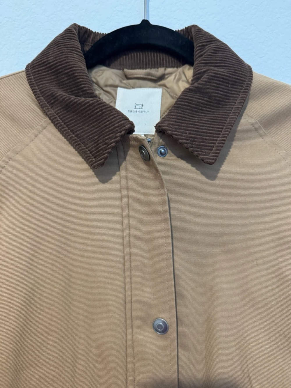 Thread and Supply Brown Canvas Barn Jacket Quilted - Picture 3 of 7